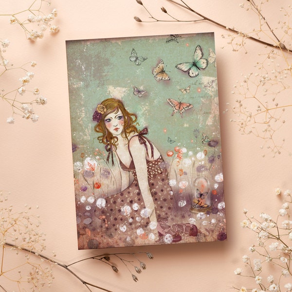 Postcard - Card - Scrapbooking - Butterfly -  Memories Like Butterflies