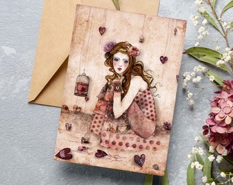 Postcard - Romantic - Love - Soft pink - My Love Stories