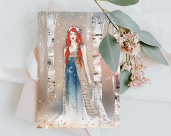 Postcard - greeting card - new year - Illustrated postcard - Snow - "The Winter's Tale"