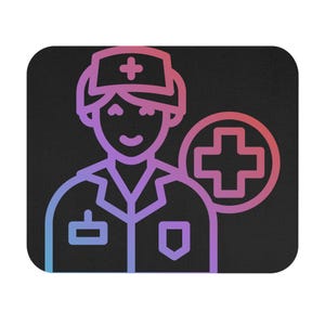 Nurse Mouse Pad, Rainbow Medical Mousepad, Gifts for Healthcare Workers, Desk Accessories, Nurse Appreciation