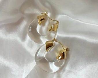 Pendientes de aro Thicc Vibe en transparente