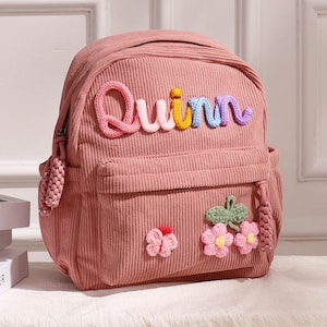 Hand Personalized Toddler Backpack | Children&#39;s Day Gift | Custom Kids School Bag | Toddler Bag | School Bag for Kids, Children&#39;s Backpack