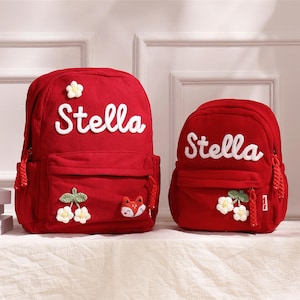 Personalized Corduroy Toddler Backpack, Custom Children Schoolbag, Children's Day Gift, Kids Birthday Gifts, Customize Name School Bag