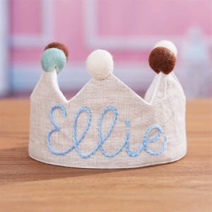 Hand Custom Crown for Kids and Children&#39;s Birthdays, Personalized Baby Birthday Crown Gift, Keepsake for First Birthday Party, 1st Birthday