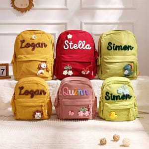 Custom Handmade Backpack, Kid&#39;s School Bag, Personalized Back to School Gift, Toddler Book Bag, Gift For Kids, Birthday Gift For Girls