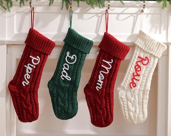Personalized Christmas Stockings, Custom Christmas Stocking, 2025 Family Christmas Stockings, Monogram Stocking Decor Gift, Holiday Stocking