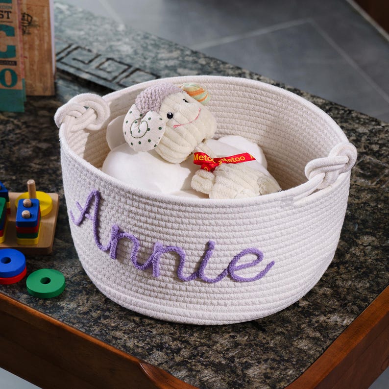 Baby Shower Gift Basket, Custom Baby Shower Basket With Personalized