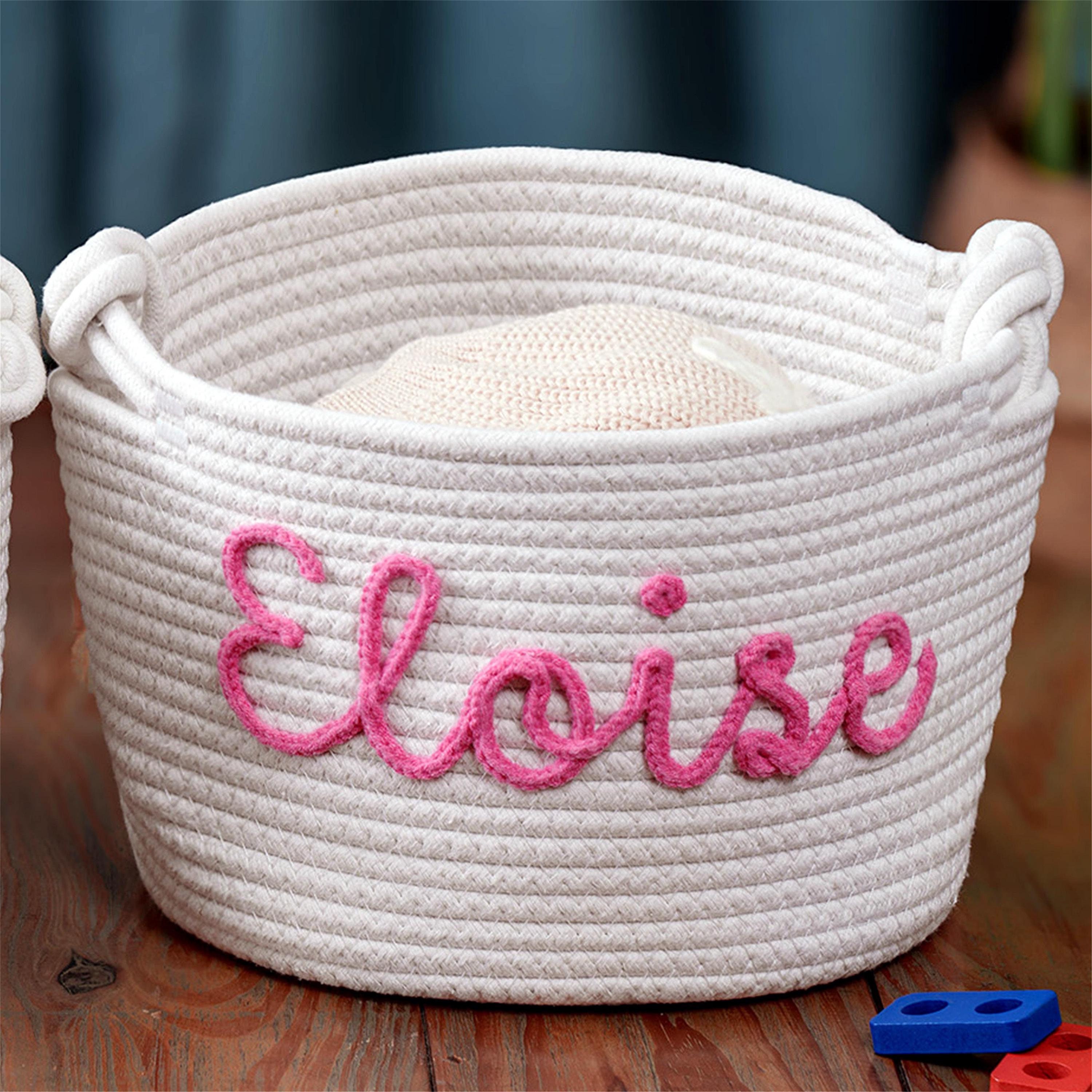 Baby Shower Basket Gift, Personalized Baby Toys Basket