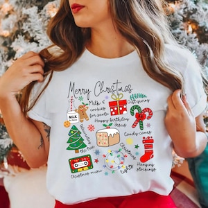 Retro Merry Christmas Comfort Colors T-Shirt, Women&#39;s Christmas Vintage Sweatshirt, Trendy Holiday Tee, Cute Christmas shirt, Christmas Gift