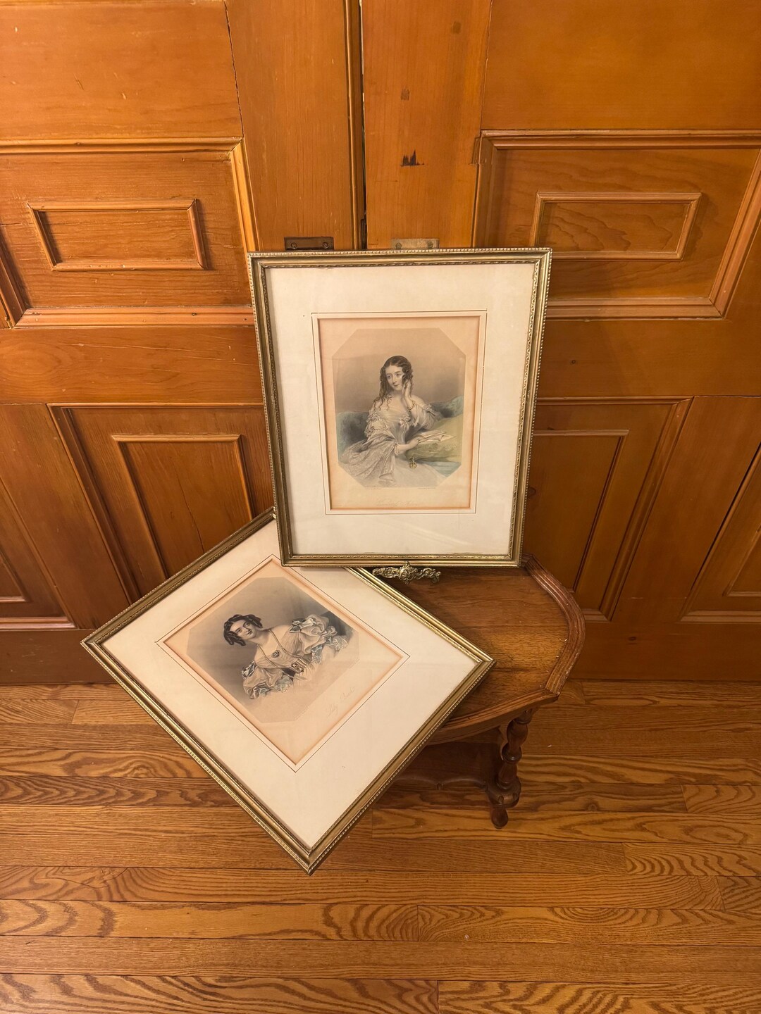 Pair of Antique Late 19th Century Victorian Engravings in Classic ...