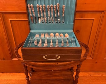 Vintage 1950’s BIRKS Regency Plate Louis De France pattern silver plated service for 10 with extras.