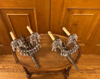 Lot De 3 Appliques Murales GRECA – Style Grec Avec Frises – Verre Ambré – IP20