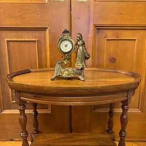 Antique 19th century larger size figural 24hr mantle clock