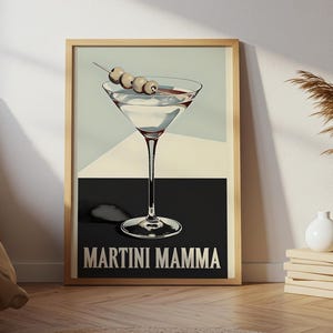 Martini Mama Digital Art Print | Martini-Liebhaber-Wand-Dekor | Hausbar Dekor |  Muttertag Geschenk druckbare Wandkunst | Sofort Download