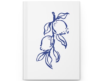 Hardcover dagboek met Italiaanse citroentros, receptennotitieboekje