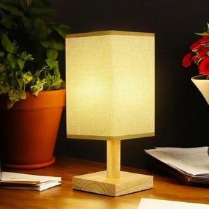 Lámpara de mesa de estilo japonés Akari Wabi-sabi Yong, lámpara de mesa con forma de linterna, para sala de estar, dormitorio, mesita de noche, decoración artística creativa