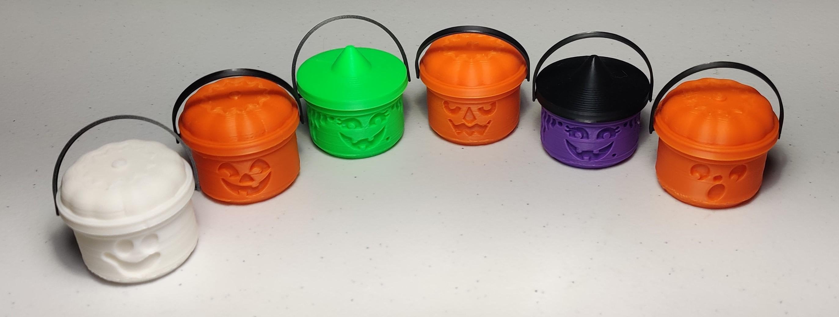 Mini Halloween McBuckets (3D printed Halloween buckets)