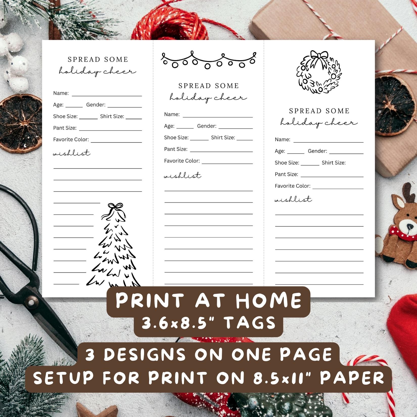 Angel Tree Tags for Christmas Tree | Holiday Gift List for Charity ...