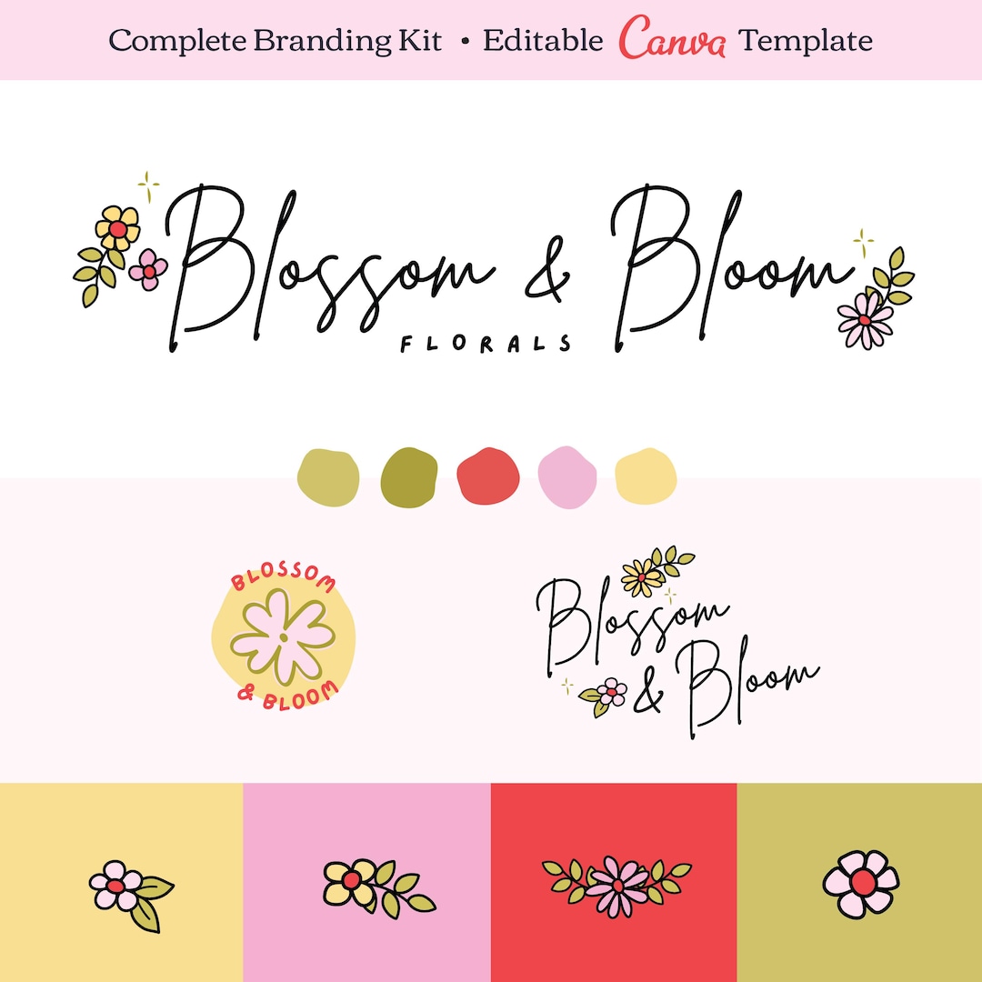 Editable Logo and Branding Canva Template | Customizable Business ...