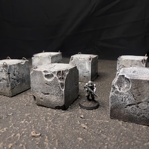 Wargaming Concrete Barrier Scatter Terrain Compatible With Trench Crusade / 40k
