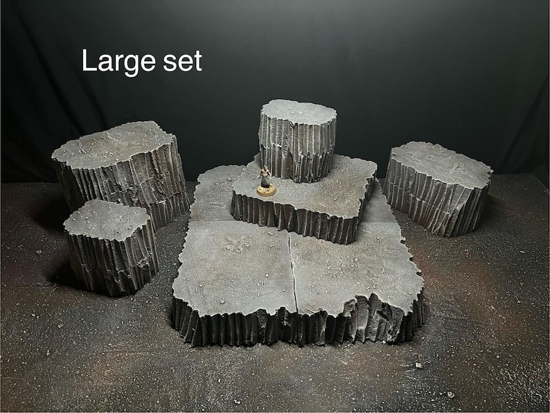 Warhammer 40k Compatible Wargaming Terrain Set of Modular Hills Rocks ...