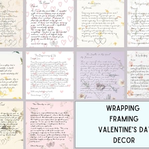 Cartas románticas escritas a mano, diario basura escrito a mano antiguo, cartas antiguas, papel de envolver y empapelar, confesión de amor eterno, idea de regalo