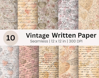 Old Writing Paper, Vintage Writing set, Scrapbook Printable, Junk Journal Ephemera (Digital Download)