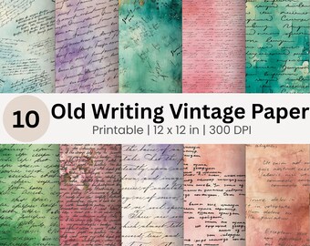 Aged Paper: Vintage Writing Paper for Junk Journals (JPG Files)