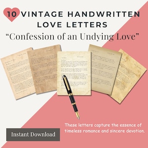Cartas de amor antiguas, papel de diario basura, escritura antigua, carta romántica, diario basura con escritura antigua, diario efímero antiguo