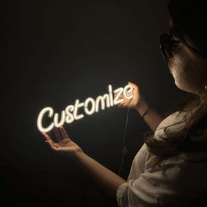 Letrero de neón personalizado, letrero de neón de metal, letrero de neón, arte de neón personalizado, luz de neón personalizada, letras de neón personalizadas, letrero de nombre de neón, decoración de bodas