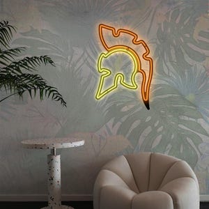Letrero Neón Caballero – Decoración LED de Pared en Metal Blanco para Habitaciones Gaming o Amantes de lo Medieval