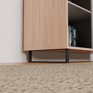 Modern Steel Cupboard Legs: Square Industrial Cabinet Base