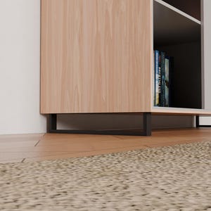 Patas de acero modernas para armarios: base cuadrada industrial