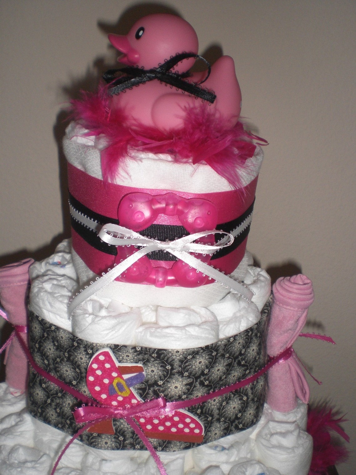Mommy DIVA Diaper Cake Baby Shower Centerpiece Hot Pink and Etsy