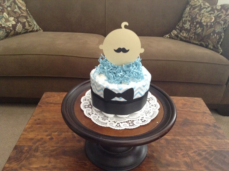 Little Man Mustache Diaper Cake Baby Shower Centerpieces Etsy