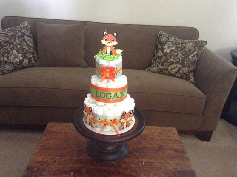 Fox Woodland Baby Shower Diaper Cakes Baby Shower Centerpieces Etsy Fox Woodland Baby Shower Diaper Cakes Baby Shower Centerpieces Etsy
