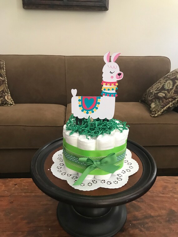 llama diaper cake