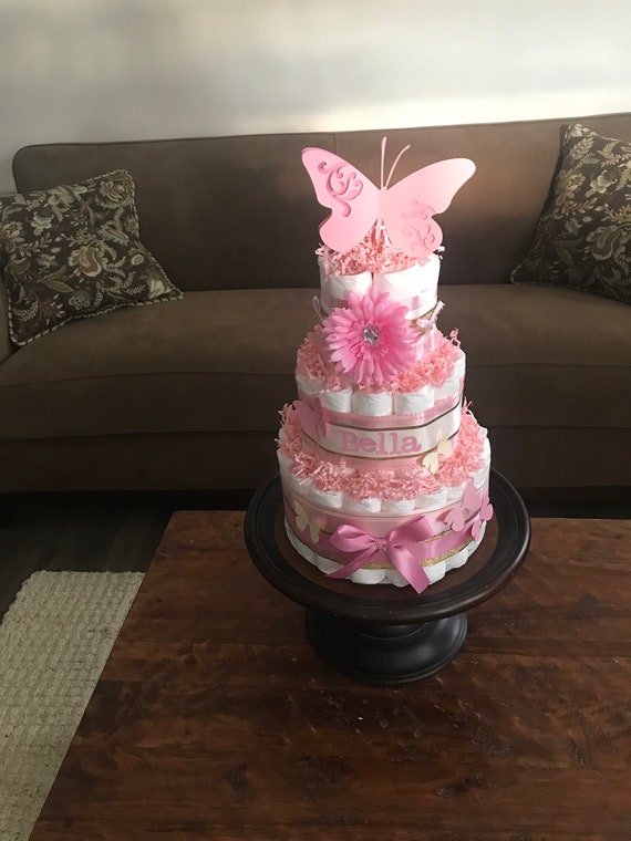 butterfly diaper cake