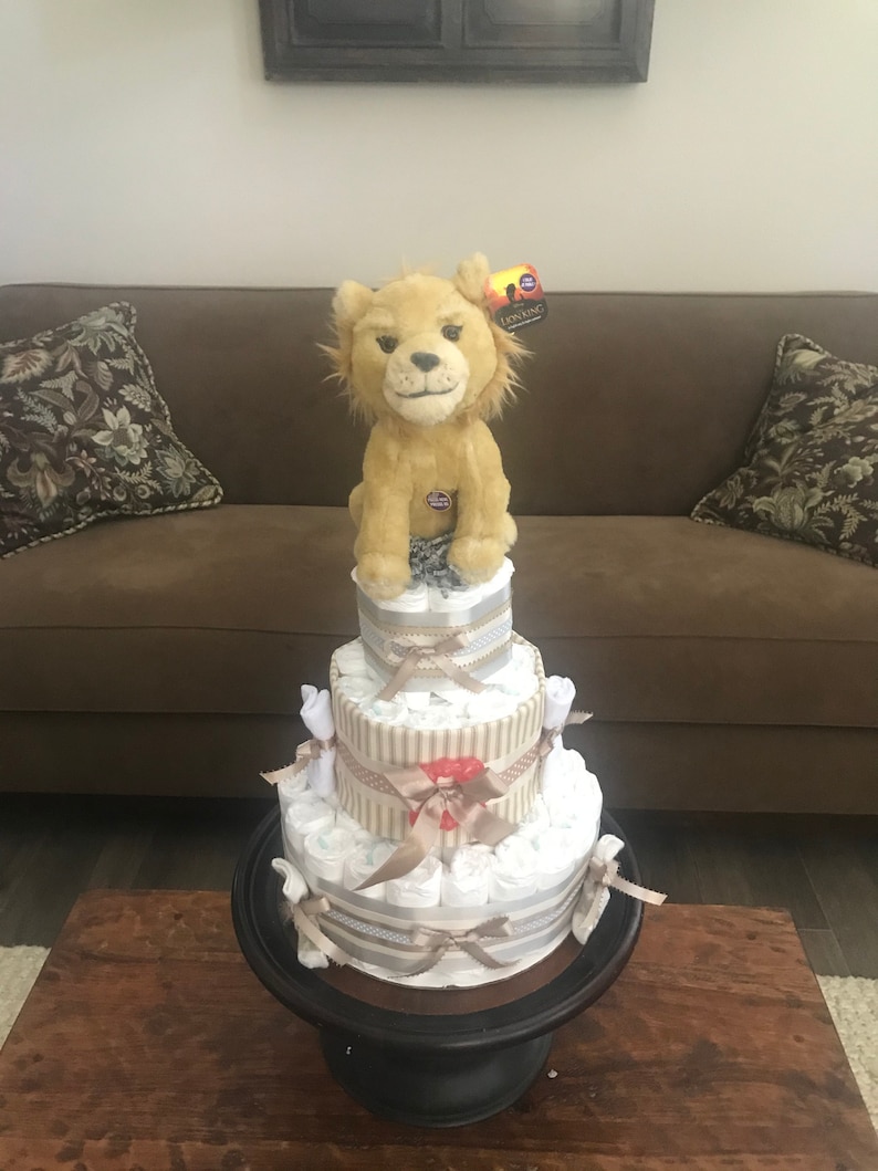 Gender Neutral Diaper Cake Lion King Baby shower gift Etsy