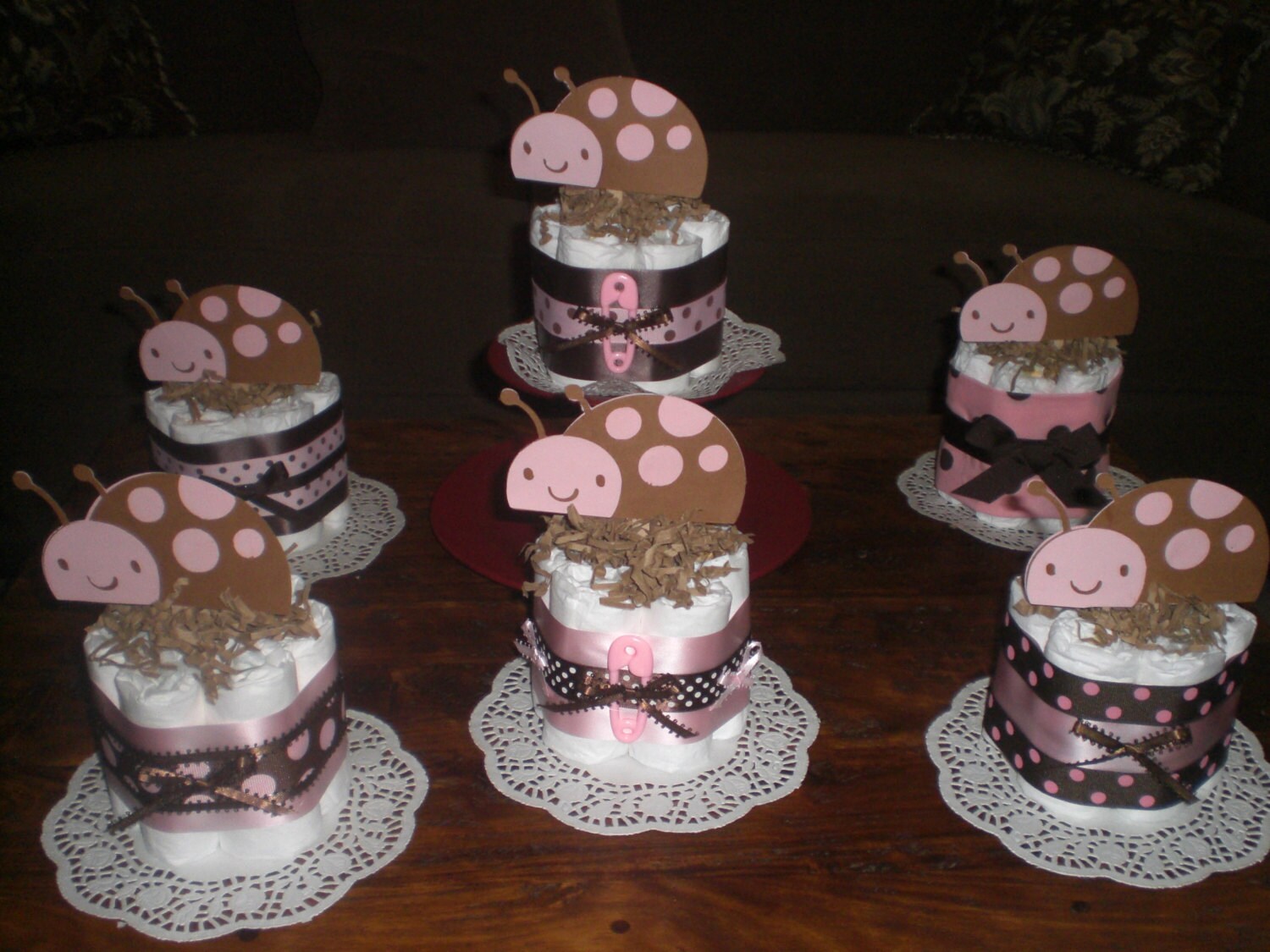 Lady Bug Diaper Cake Baby Shower Centerpieces Other Toppers Etsy