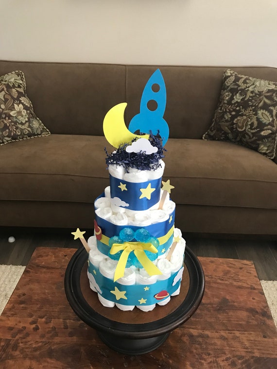 rocket diaper cake