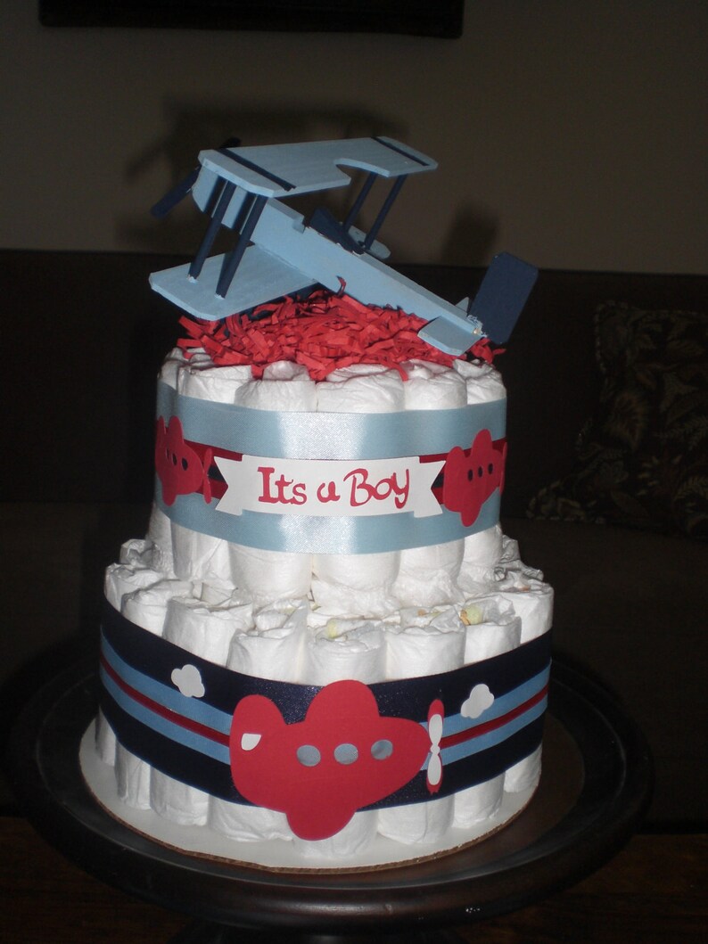 airplane diaper cake