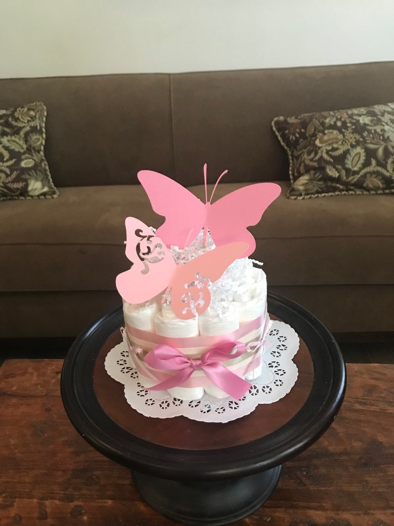 Butterfly Diaper Cake Shower different styles available Butterfly Diaper Cake Shower different styles available