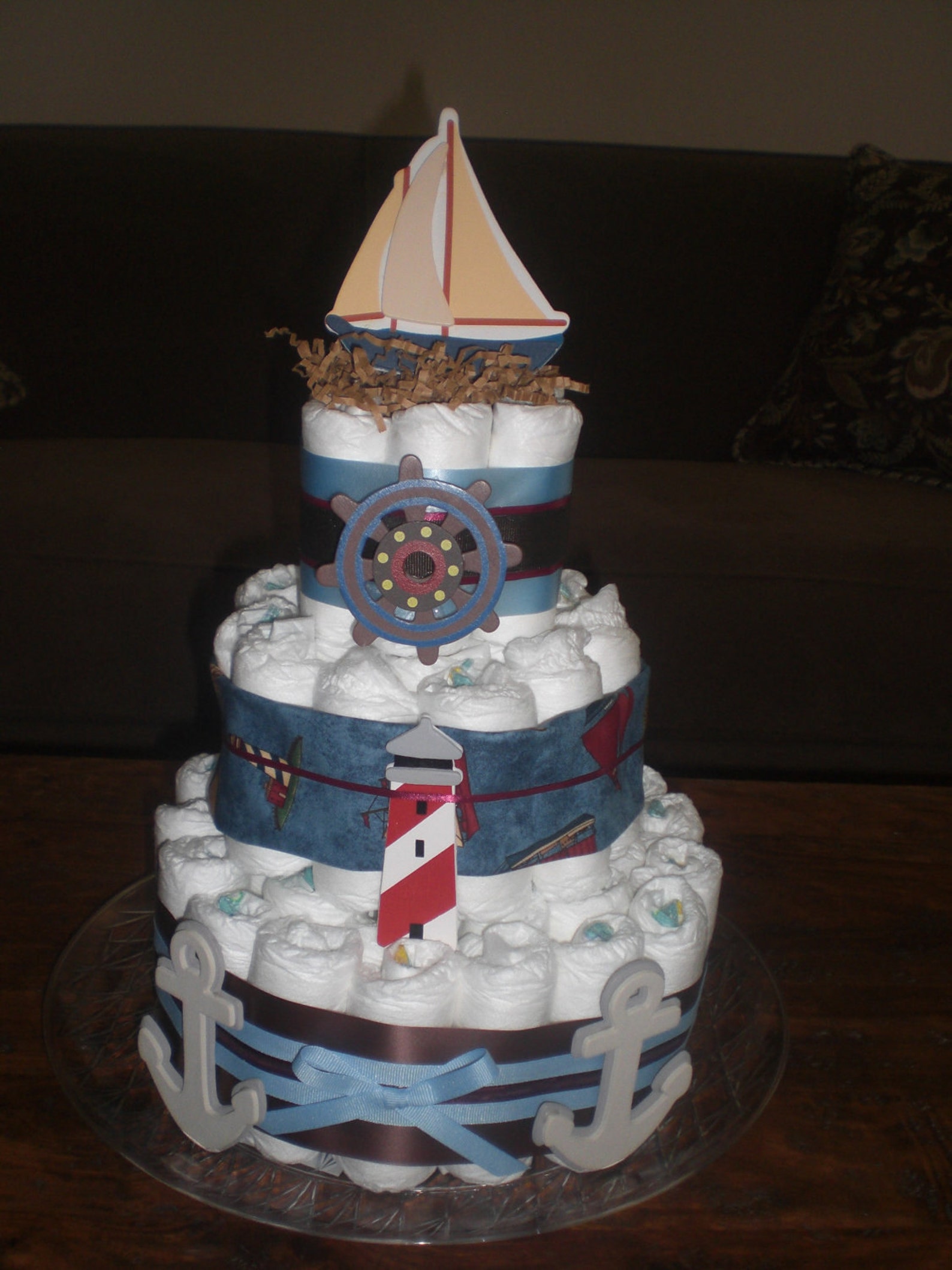 AHoy Its A Boy Nautical Themed Diaper Cake Baby Shower Etsy AHoy Its A Boy Nautical Themed Diaper Cake Baby Shower Etsy