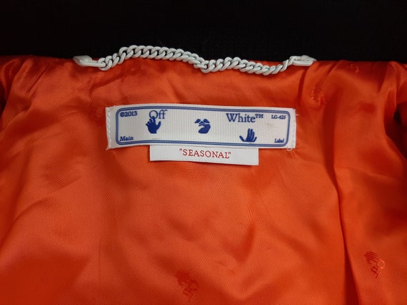 Off-White Patchwork Varsity Jacket Gray Men's Siz… - image 8