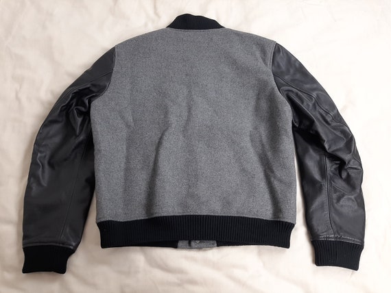 Off-White Patchwork Varsity Jacket Gray Men's Siz… - image 4