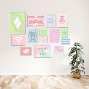 Sims Wandkunst - Digital Download - Gaming - Galeriewand - Plumbob