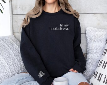 Bookish Era Sweatshirt, Unisex Smut Merchandise, Book Lover Crewneck Sweater, Minimalist Hoodie, Book Lover Gift, Fantasy Reader Society