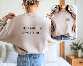 My Reading Sweatshirt, Minimalist Bookish Crewneck, Book Babe Shirt, Book Hoodie, Cozy Reading Merch, Book Lover Sweater, Gift for Her