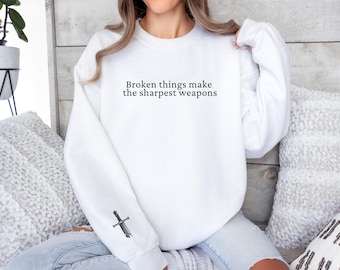Zerbrochene Dinge, wenn der Mond Sweatshirt schlüpfte, Sarah A. Parker Shirt, Romantasy Merch, Fantasy-Buch-Liebhaber Rundhalsausschnitt, Geschenk für Sie